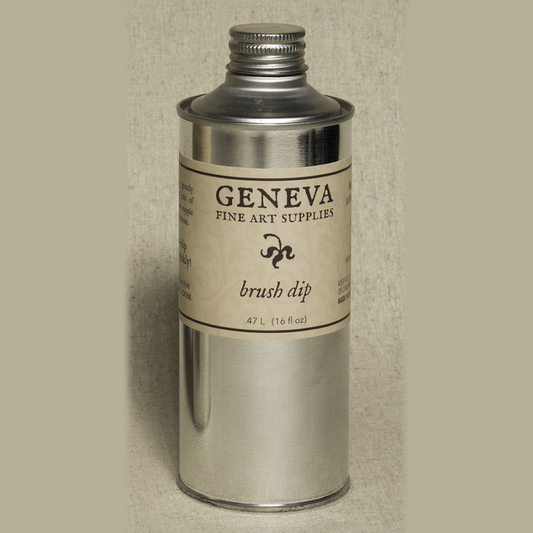 Geneva Brush Dip 16 oz metal can with a Geneva label on a neutral background