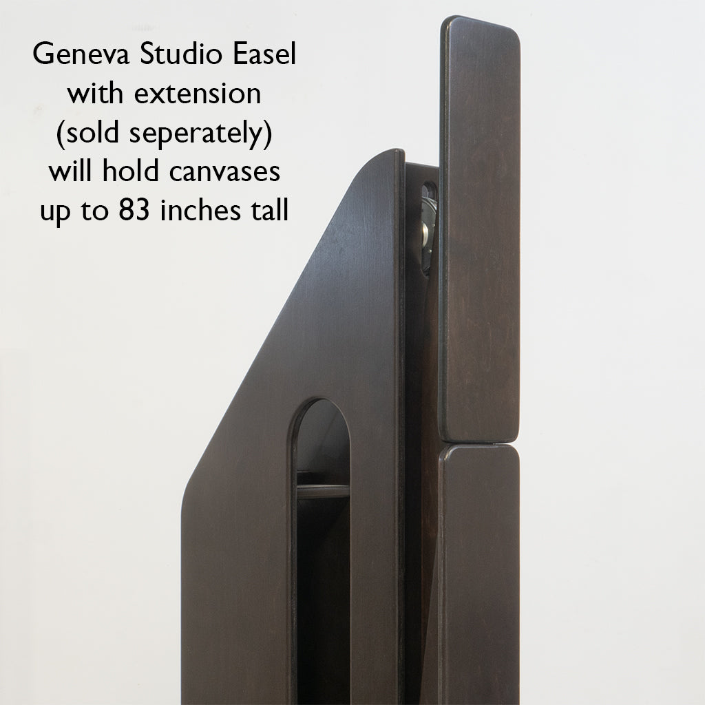 Geneva Studio Easel with the extension, which holds canvases up to 83 inches tall