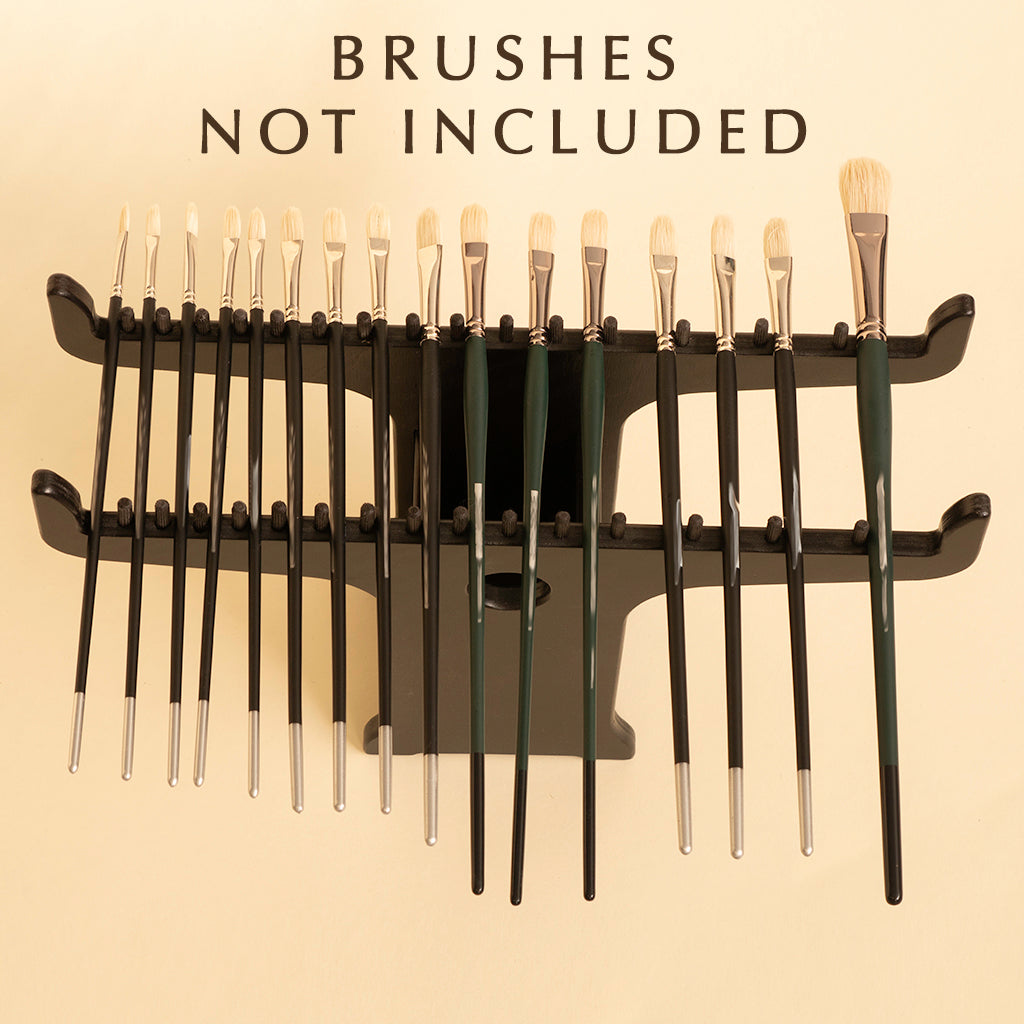 Geneva Brush Holder holding a row of paintbrushes upright; brushes are not included