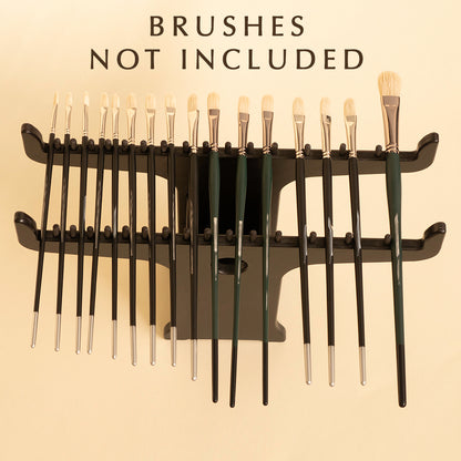 Geneva Brush Holder holding a row of paintbrushes upright; brushes are not included